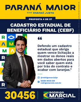 Prévia da arte "Faixa dourada" da proposta Cadastro Estadual de Beneficiário Final (CEBF)
