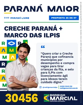 Prévia da arte "Editorial claro" da proposta Creche Paraná + Marco das ILPIs