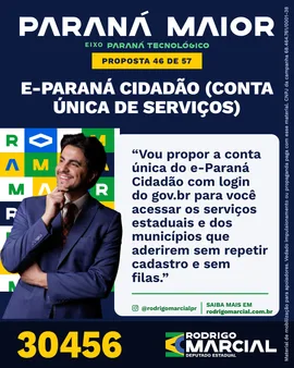 Prévia da arte "Azul profundo" da proposta e-Paraná Cidadão (conta única de serviços)