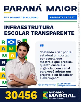 Prévia da arte "Editorial claro" da proposta Infraestrutura Escolar Transparente