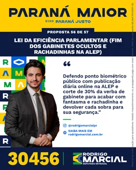 Prévia da arte "Faixa dourada" da proposta Lei da Eficiência Parlamentar (Fim dos Gabinetes Ocultos e Rachadinhas na ALEP)