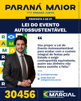 Prévia da arte "Faixa dourada" da proposta Lei do Evento Autossustentável