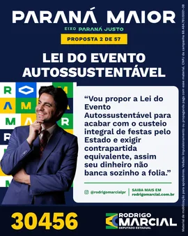 Prévia da arte "Azul profundo" da proposta Lei do Evento Autossustentável
