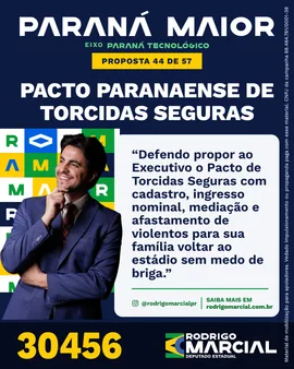 Prévia da arte "Azul profundo" da proposta Pacto Paranaense de Torcidas Seguras