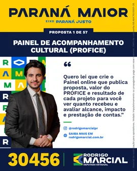 Prévia da arte "Faixa dourada" da proposta Painel de Acompanhamento Cultural (PROFICE)