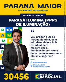 Prévia da arte "Faixa dourada" da proposta Paraná Ilumina (PPPs de iluminação)
