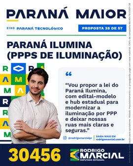 Prévia da arte "Editorial claro" da proposta Paraná Ilumina (PPPs de iluminação)