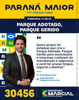 Prévia da arte "Faixa dourada" da proposta Parque Adotado, Parque Gerido