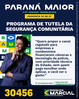 Prévia da arte "Azul profundo" da proposta Programa de Tutela da Segurança Comunitária