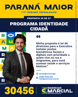 Prévia da arte "Faixa dourada" da proposta Programa Identidade Cidadã