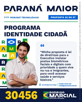 Prévia da arte "Editorial claro" da proposta Programa Identidade Cidadã