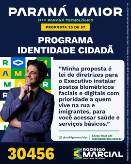 Prévia da arte "Azul profundo" da proposta Programa Identidade Cidadã