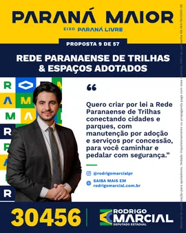 Prévia da arte "Faixa dourada" da proposta Rede Paranaense de Trilhas & Espaços Adotados
