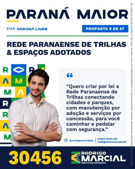 Prévia da arte "Editorial claro" da proposta Rede Paranaense de Trilhas & Espaços Adotados