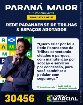 Prévia da arte "Azul profundo" da proposta Rede Paranaense de Trilhas & Espaços Adotados