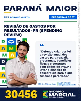 Prévia da arte "Editorial claro" da proposta Revisão de Gastos por Resultados-PR (spending review)
