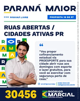 Prévia da arte "Editorial claro" da proposta Ruas Abertas / Cidades Ativas PR