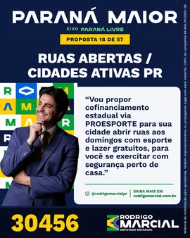Prévia da arte "Azul profundo" da proposta Ruas Abertas / Cidades Ativas PR