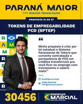 Prévia da arte "Faixa dourada" da proposta Tokens de Empregabilidade PCD (SPTEP)