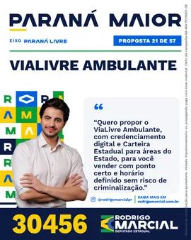 Prévia da arte "Editorial claro" da proposta ViaLivre Ambulante